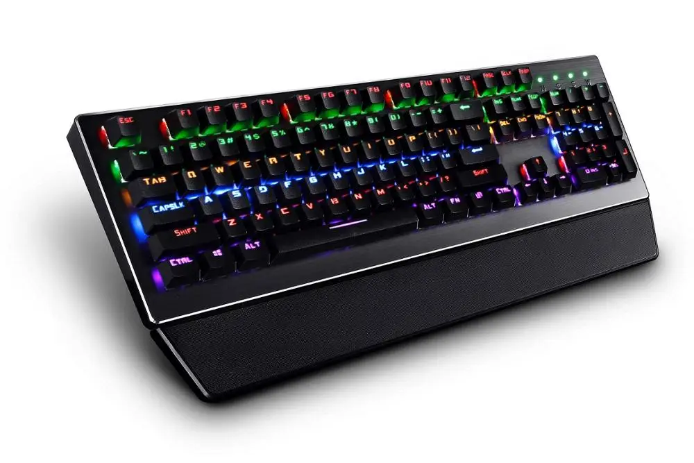 带铝制外壳的防水有线 led 背光游戏键盘