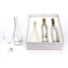Custom base and lid design high quality cardboard white foam wine packaging box