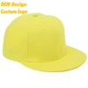 Custom Label Polyester Metal Buckle Low Profile Visor 100% twill cotton Yellow Snap back for skateboarding