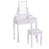 Oval shape Mirror Makeup Desk 4 Dra Modern furniture dressing table Dresser Table