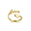 Personalized Stainless Steel Name Ring Gold Wedding Heart Ring Name Designs