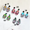 ND-19 Fashion Earring Designs New Model Earrings Chinese Opera Face Earring Jewelry