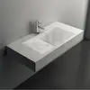 luxury bathroom rectangular slim sink for washing