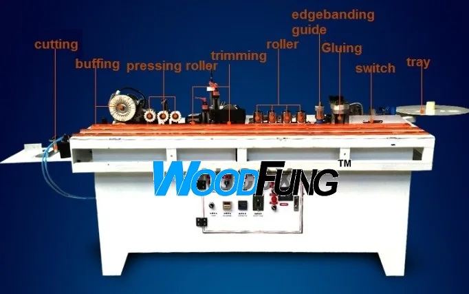 WF50D all in one woodworking machinery wood edge banding machine