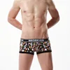 Mens underwear manufacturing floral printed double lined front pouch trunks fit underwear custom for man