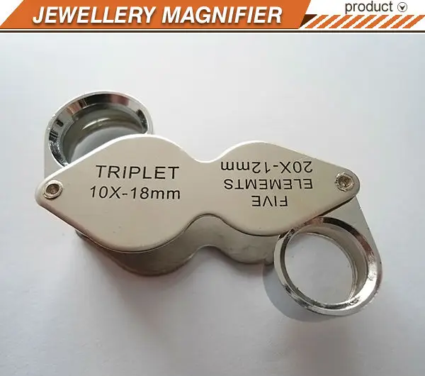 Double Lens Triplet Jewelry Magnifying Glass Buy X20 Can Be Kid Pocket