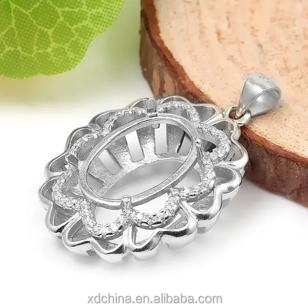 Xd 925 Sterling Silver Pendant Blanks Bezel Frame Pendant Jewelry Bezel