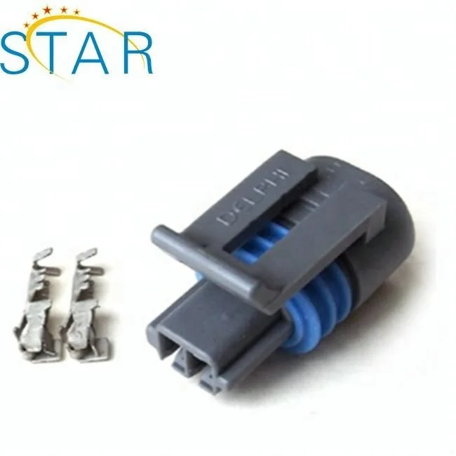 Grey/black Waterproof Sealed Delphi 2 Pin Auto Connector 12162197 - Buy