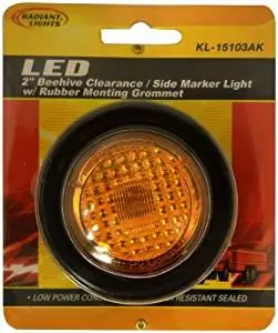 Autosmart KL-15114AE Amber Oval LED Side Marker Light with Chrome Bezel