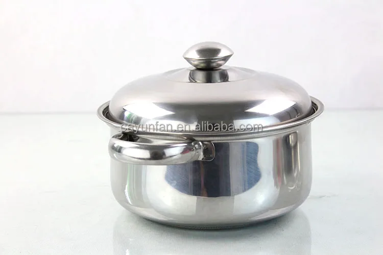 Gourmet Chef 6piece Covered Cookware Set Pots Pans 410 Stainles Steel