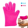 Five finger pet grooming glove silicone massage dog bath glove