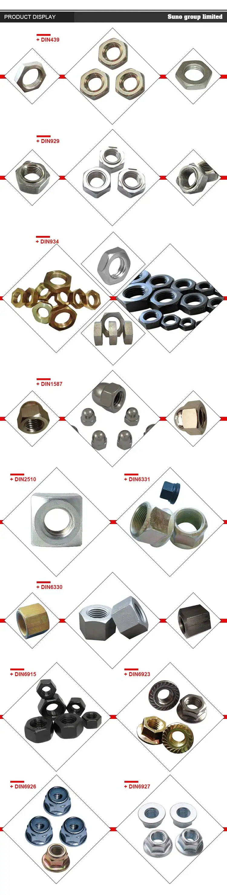 Manufacture Nut Stainless steel din439 hex  thin nuts ISO9001 M6 M8 A2 A4 SS304 SS316 M20
