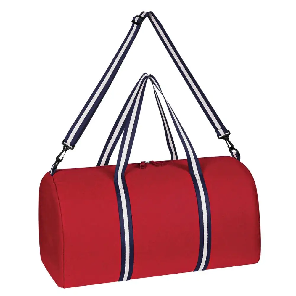 Three Colors Opion Striped Handle Duffel Bag 12 Oz.cotton Canvas Bag ...