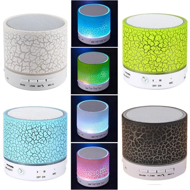 2017 LED Portable Mini Speakers Wireless Speaker With TF USB FM Radio - ANKUX.COM