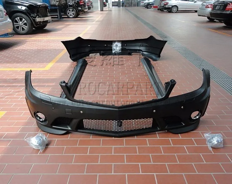 Copripalpebre Fari Auto Per Mercedes Classe C W204 2008-2011 - Nero Lucido, Stile Tuning