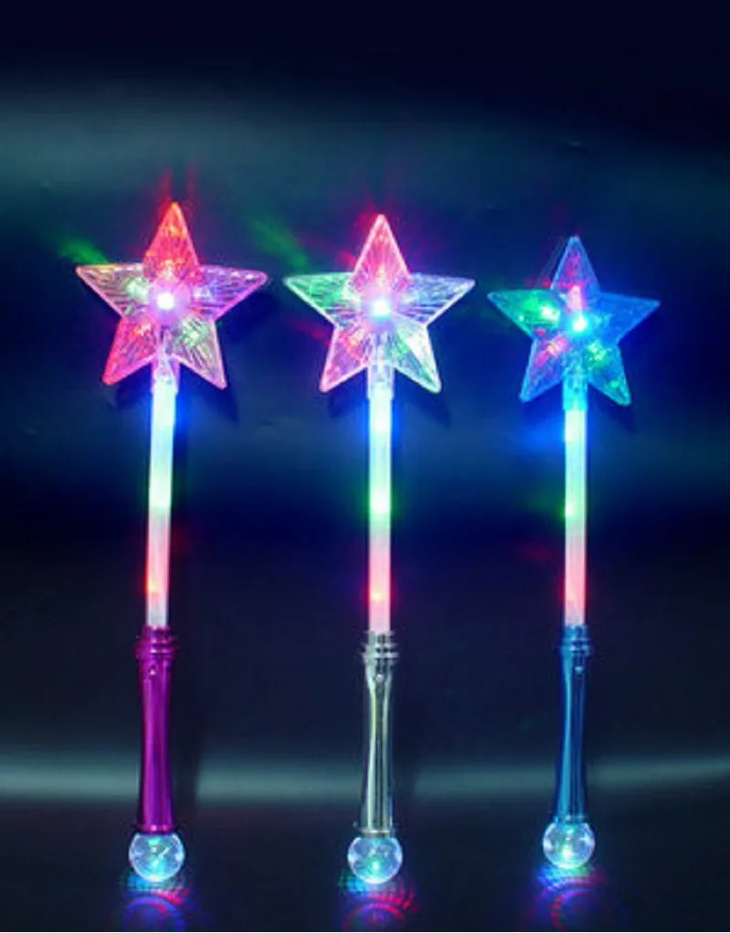 Led Star Wand Toy,Fashion Clubs Light Up Flashing Star Fairy Wand Glow ...