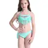 High Quality Summer Kids Swimwear Gril Two Piece Swimsuit Bathing Suits Sexy G-String Bikini Children Lovely Thong Bikini