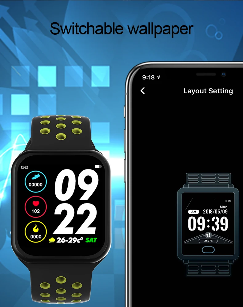 Smartwatch ID206, fitness tracker integrato, con monitoraggio