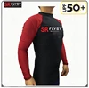 High quality custom printed Flat lock seam rash guard rash vest Lycra shirts
