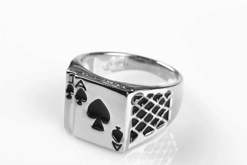 enamel spades poker ring