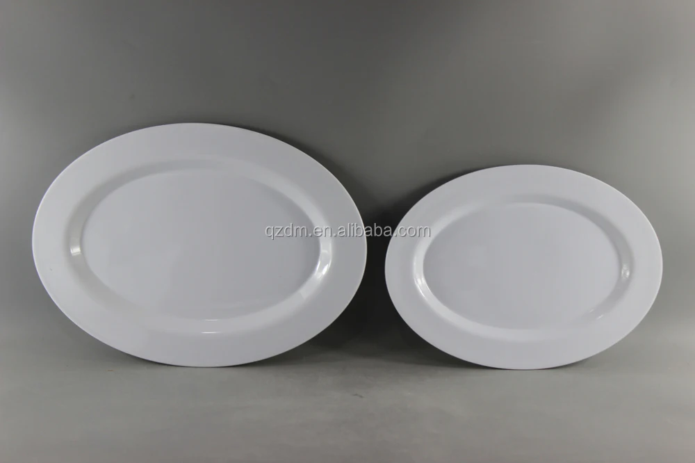White Melamine Oval Shape Serving Plate And Dish