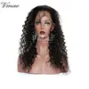 VMAE Mongolian Deep Wave Grade 9A Adjustable 130 Density 360 Full Lace Closure Bundles Natural Black Virgin Human hair Extension