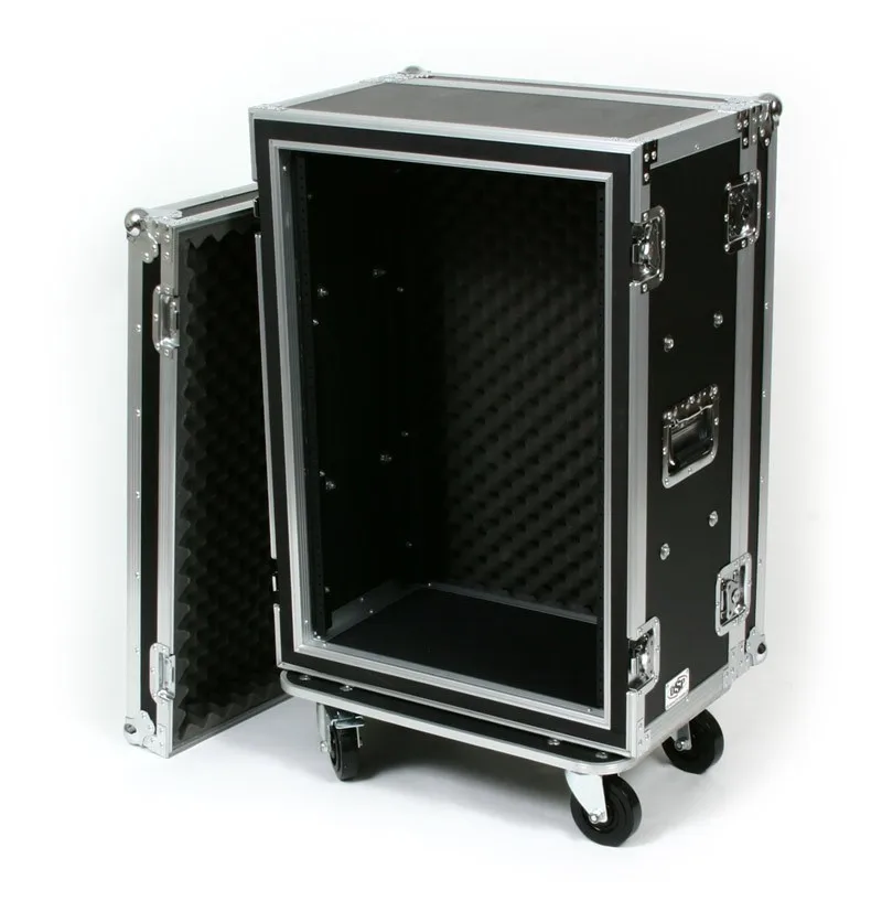 16u Shock Mount Aluminum Plywood Amplifier Rack Flight Road Case Buy
