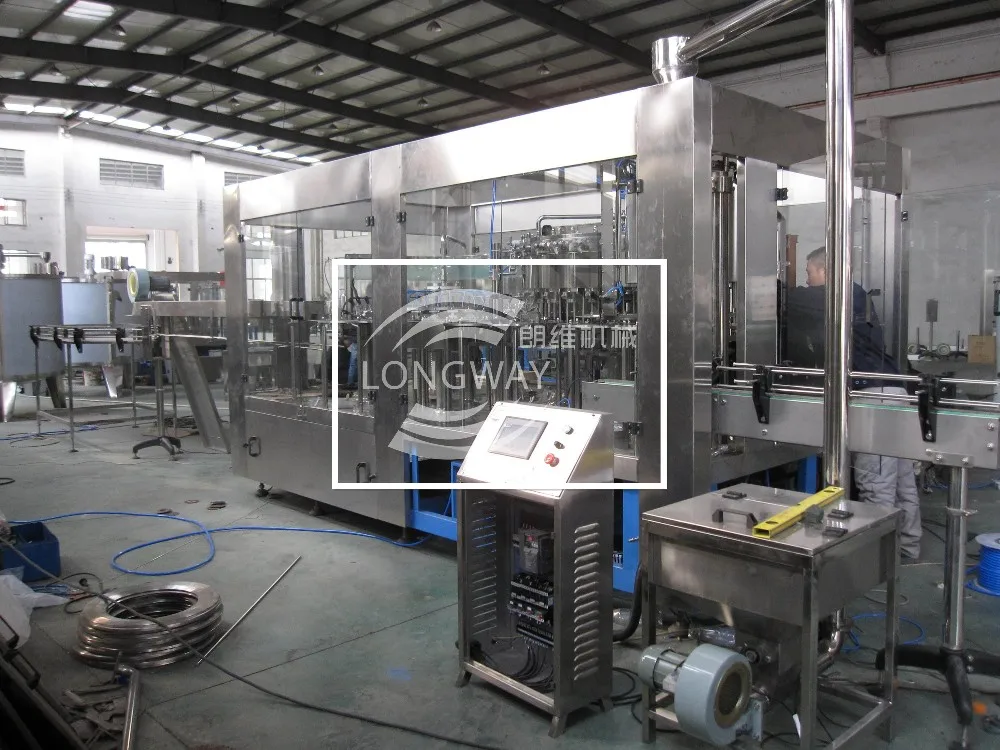 Omron Human control Pannel PET bottle carbonated beverage Washing Filling Capping Machine for Kenya