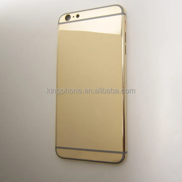 mirror gold plated housing, 18k 24k gold plated for iphone 6 plus housing
