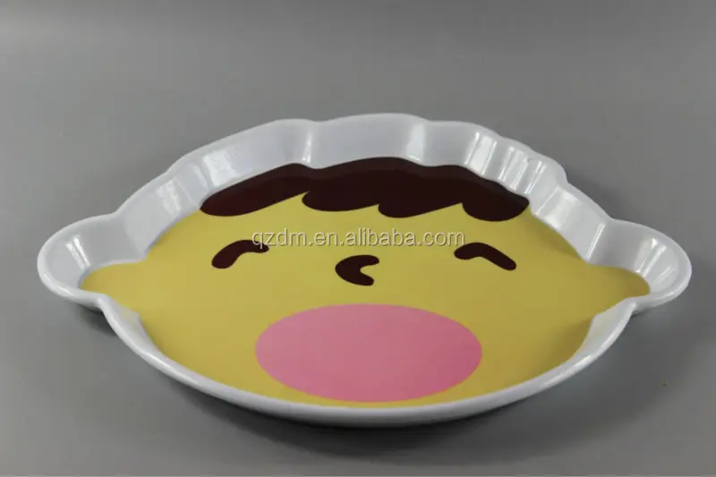 Baby Face Shaped Melamine Tray For Kids