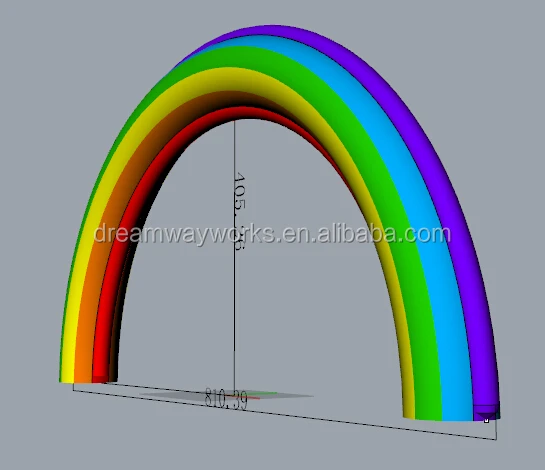 Aufblasbarer Partybogen 2,4 M – Regenbogen Stranddekoration Für Pool, Garten & Feiern