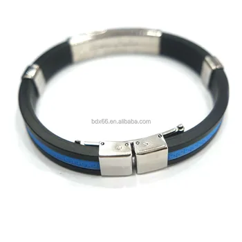 2017 New Design Stainless Steel Two Tone Color Silicon Rubber 2017 New Design Stainless Steel Two Tone Color Silicon Rubber Bracelets With Religious Catholic Cross
