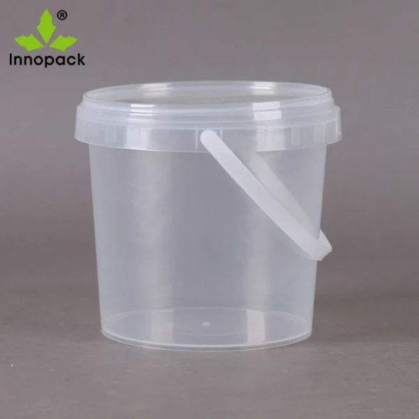 small clear plastic buckets