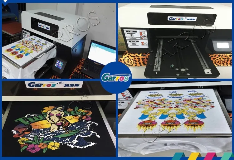 digital textile flatbed printer for t-shirt canvas shoes pillow socks printing machine