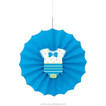 Umiss Multicolor Polka Dot Tissue Paper Fan Boy Girl Baby Shower