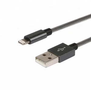 Factory made Nylon braided MFi usb cable and data wire cable for iphone