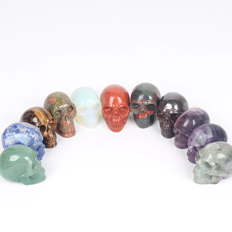 Whosale Natural Crystal Skulls Hand Carved Amethyst Quartz Small Skulls