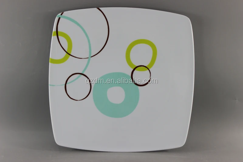 Factory Supply Melamine camping Dinner plate , Solid Color dishes