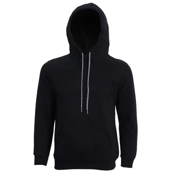 thick plain black hoodie