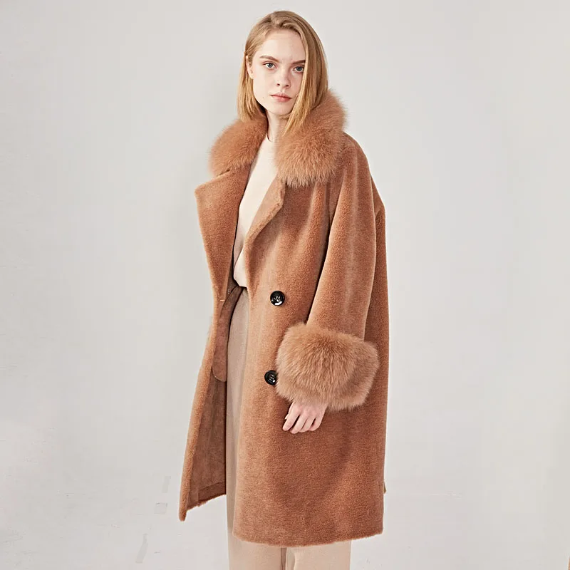 Wholesale Fashion Custom Natural Women Winter Wool Jacket Clothes ...