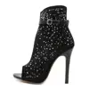 2019 trendy rhinestone women dress shoes high heel sandals for women big size 43 female summer footweare 12cm heels for ladies