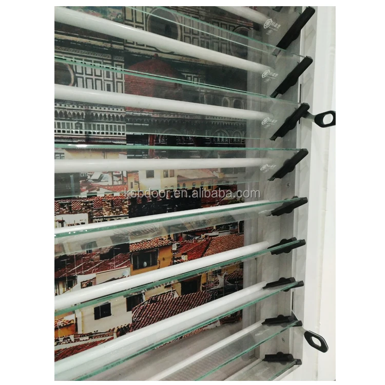 European modern style exterior blinds shutter blade aluminium louver casement windows in china