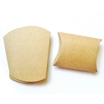 Custom Kraft Pillow Boxes Kraft Gift Boxes With Logo Print For