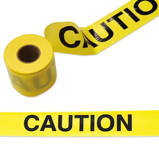 Non Adhesive Yellow And Black Printable Custom Caution Tape