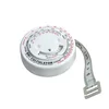 Cheap logo printed round shape Plastic health BMI tape measure
