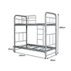 Good Quality Steel Customized School Area Double Full Over With Study Table For Kids Triple Bunk Bed