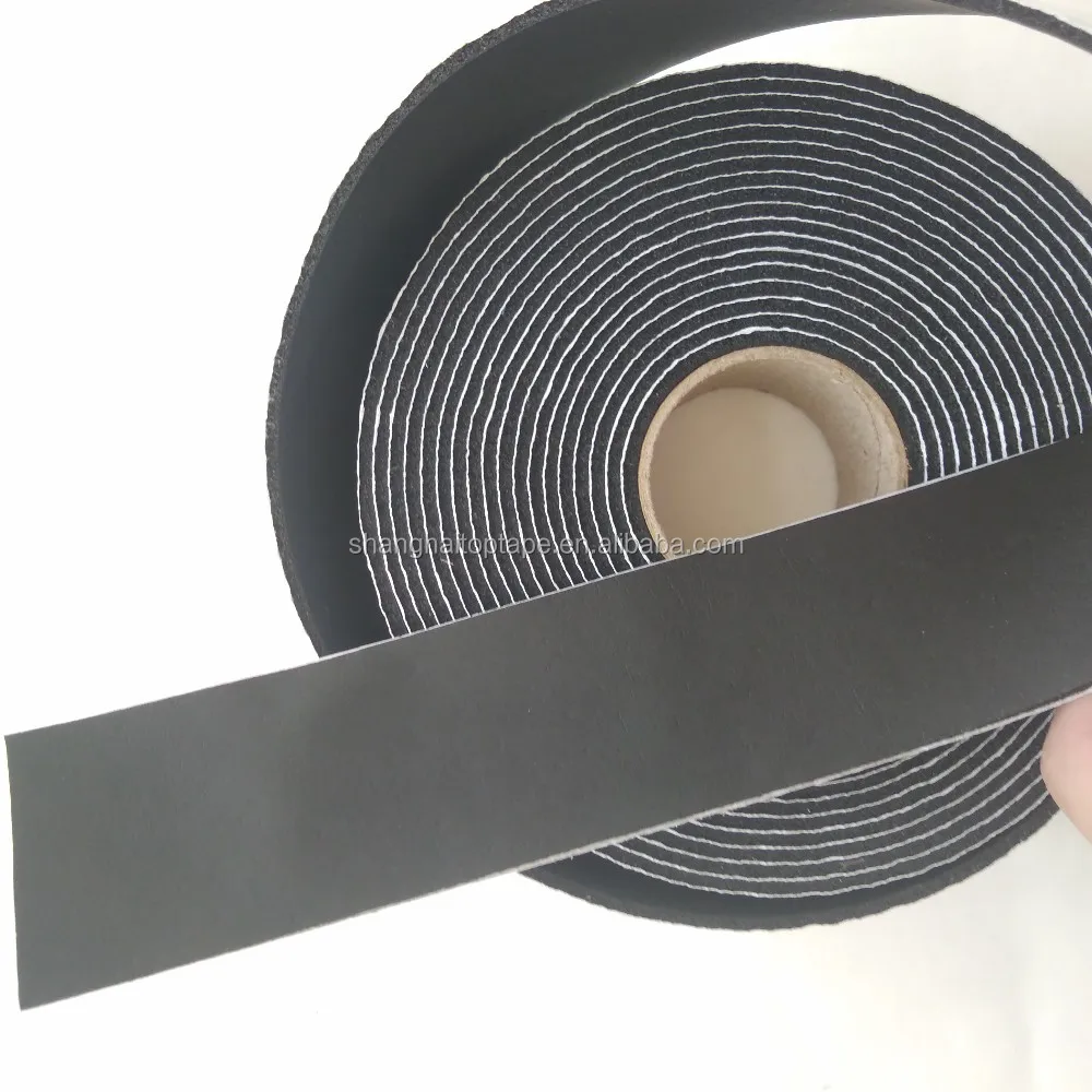 Pipe Insulation Single Coated Nbr Pvc Seal Foam Tape With Good Sticky