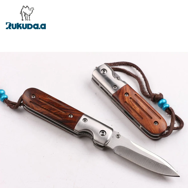 7cr13 Wood Mini Pocket Knives Utility Camping Hunting Knife Buy Wood