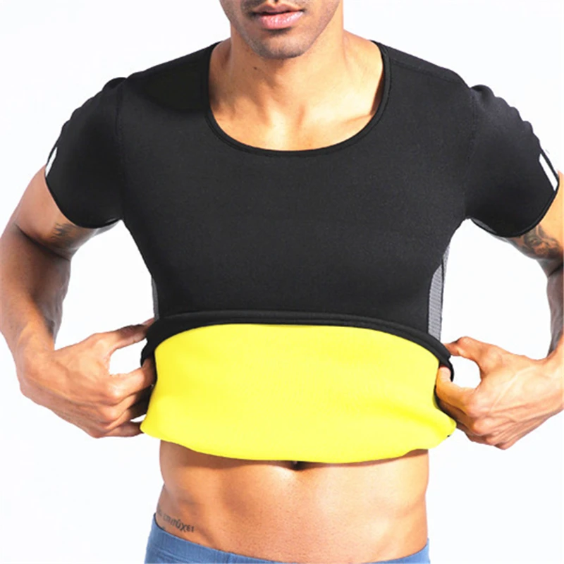 Men/'s Shaper Body Slim Activewear Neoprene Shirt Fat Burner Waist Trainer Vest