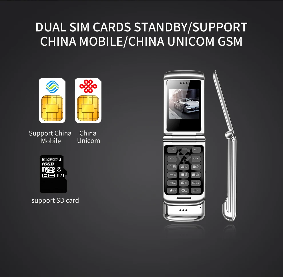 Hot sell 1.54 inch high quality mini phone Black gold silver red Micro Sim GSM V9 flip mobile phone with camera